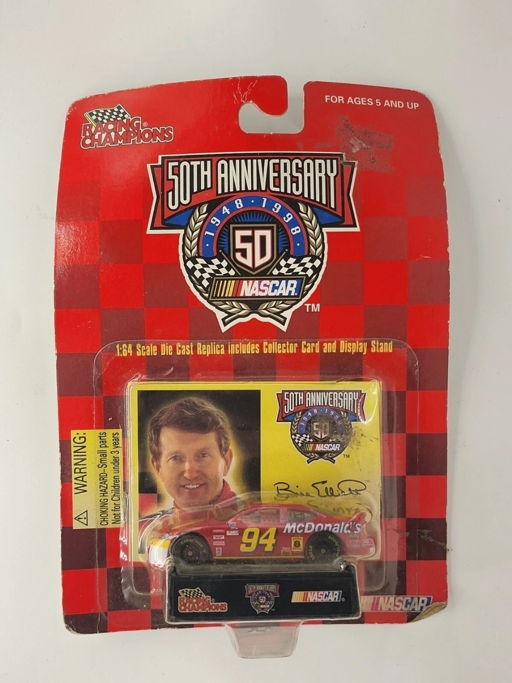 1998 Racing Champions #94 Bill Elliott 1/64 Scale NASCAR W Stand McDonald’s